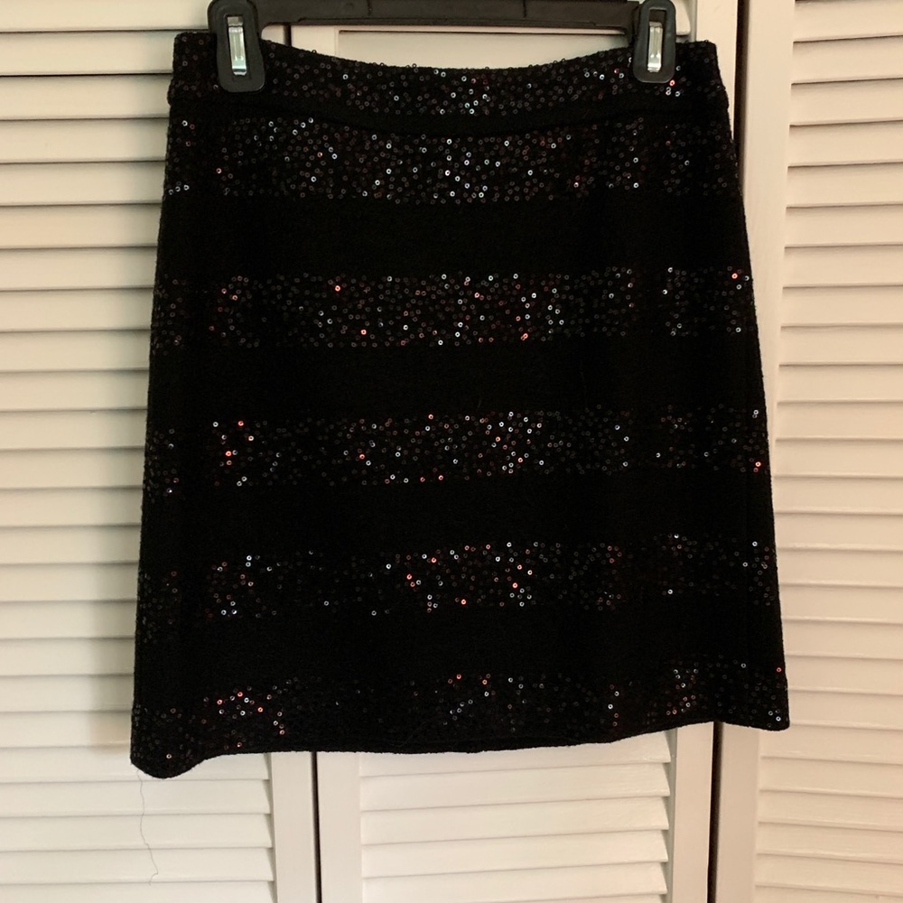 Loft Black Sparkle Skirt